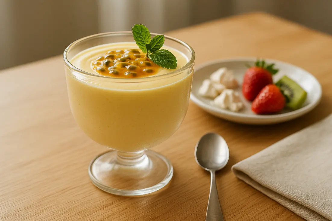 Mousse de maracujá cremoso e fácil para a sobremesa em casa Mousse de maracujá cremoso e fácil para a sobremesa em casa