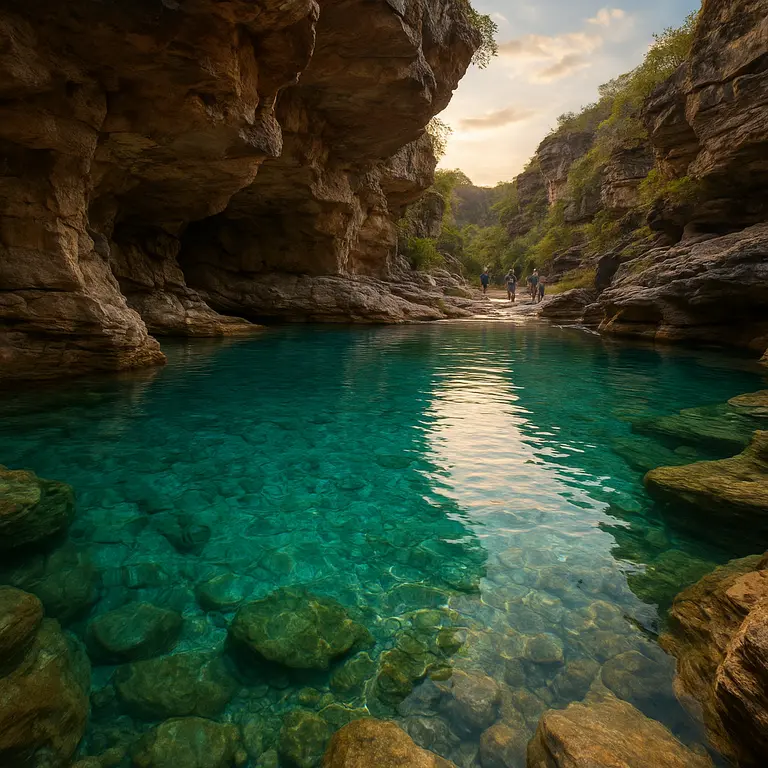 Folhas verdes vibrantes cobertas por gotas de orvalho em floresta da Bahia