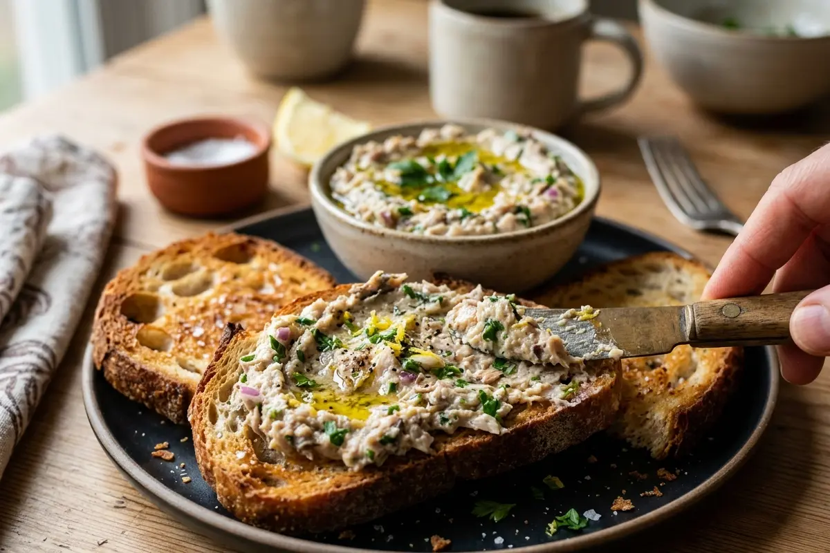Patê de sardinha para torradas o segredo para ficar liso e cremoso Patê de sardinha para torradas o segredo para ficar liso e cremoso