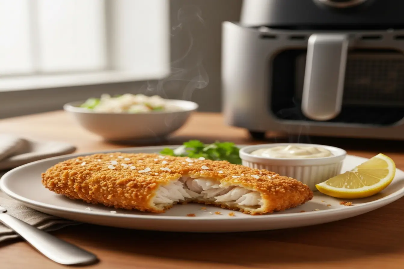 Peixe empanado na airfryer: crocância máxima sem usar uma gota de óleo Peixe empanado na airfryer: crocância máxima sem usar uma gota de óleo