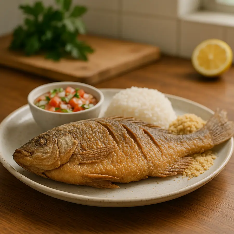 Peixe frito inteiro bem sequinho: truque para a pele não grudar na panela Peixe frito inteiro bem sequinho: truque para a pele não grudar na panela