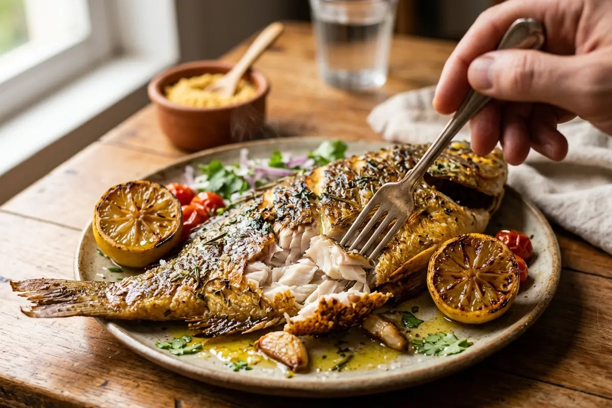 Peixe xerelete assado no forno segredo simples para não ressecar e ficar suculento Peixe xerelete assado no forno segredo simples para não ressecar e ficar suculento