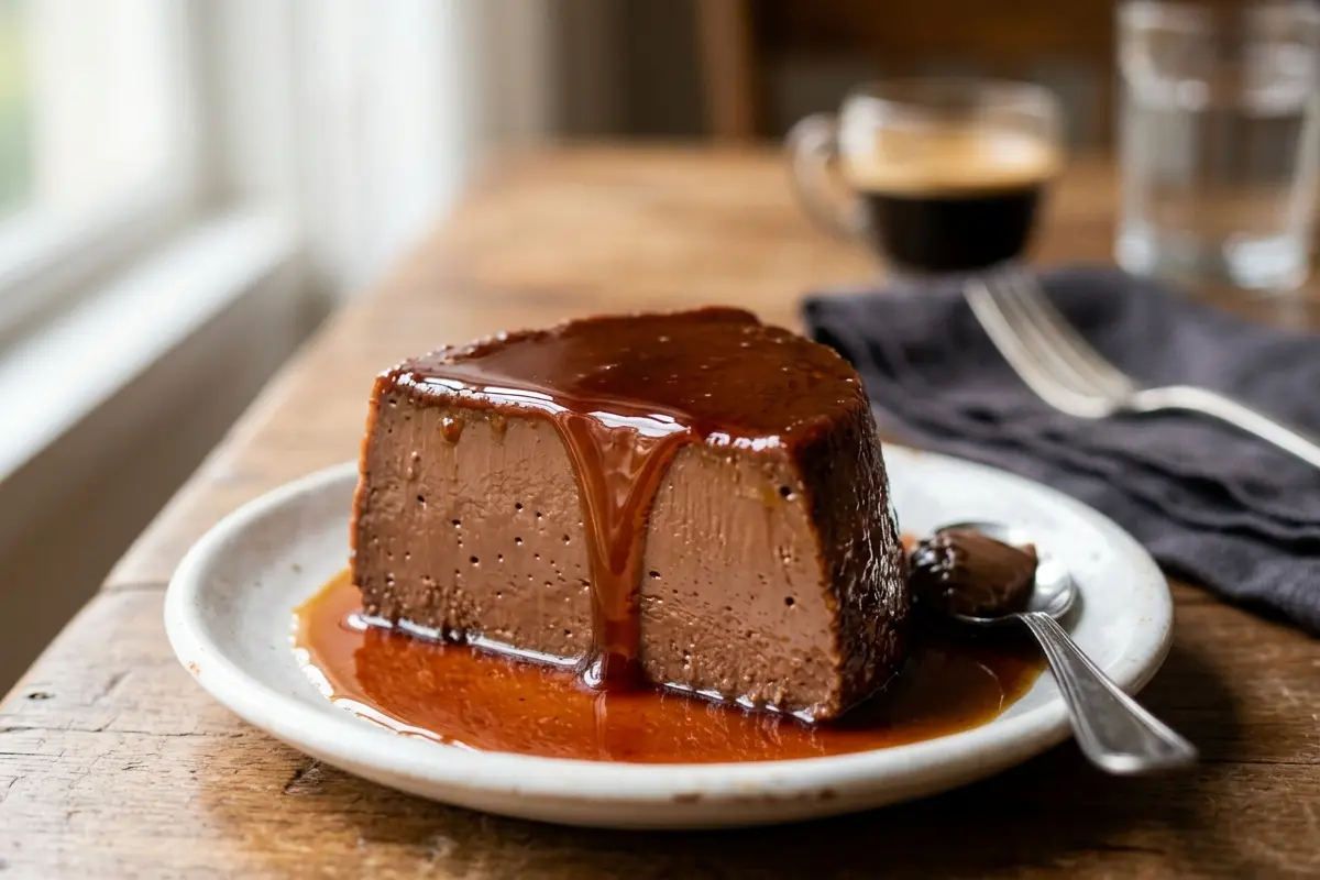 Pudim de chocolate simples com o segredo do 50% de cacau para ficar lisinho Pudim de chocolate simples com o segredo do 50% de cacau para ficar lisinho