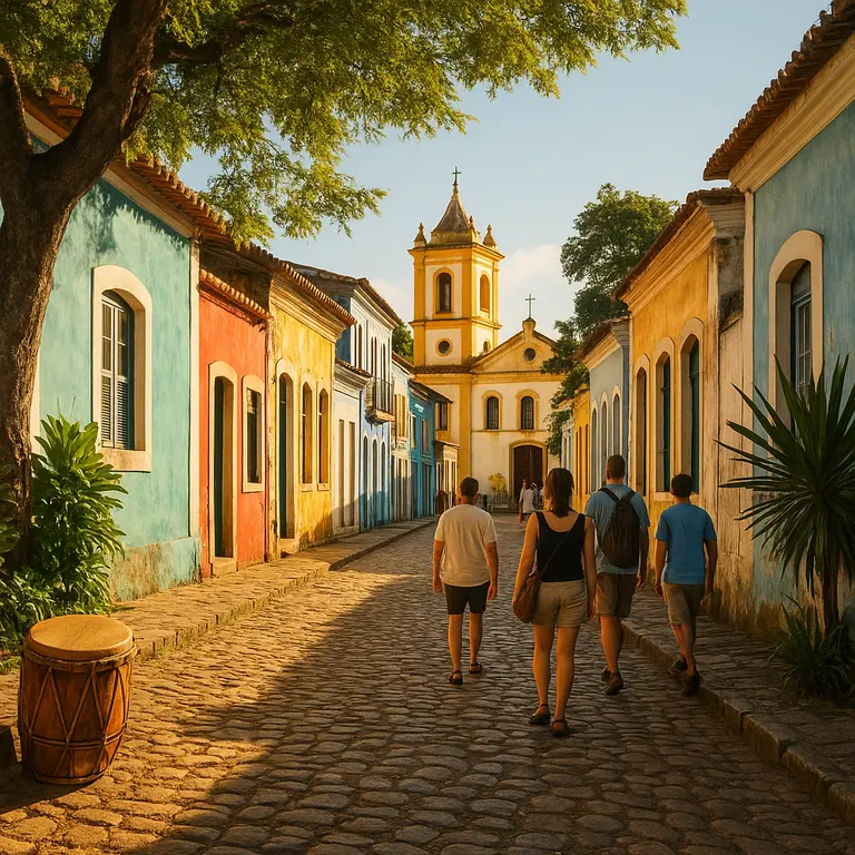Grupo de músicos tocando instrumentos típicos da cultura baiana durante festa tradicional