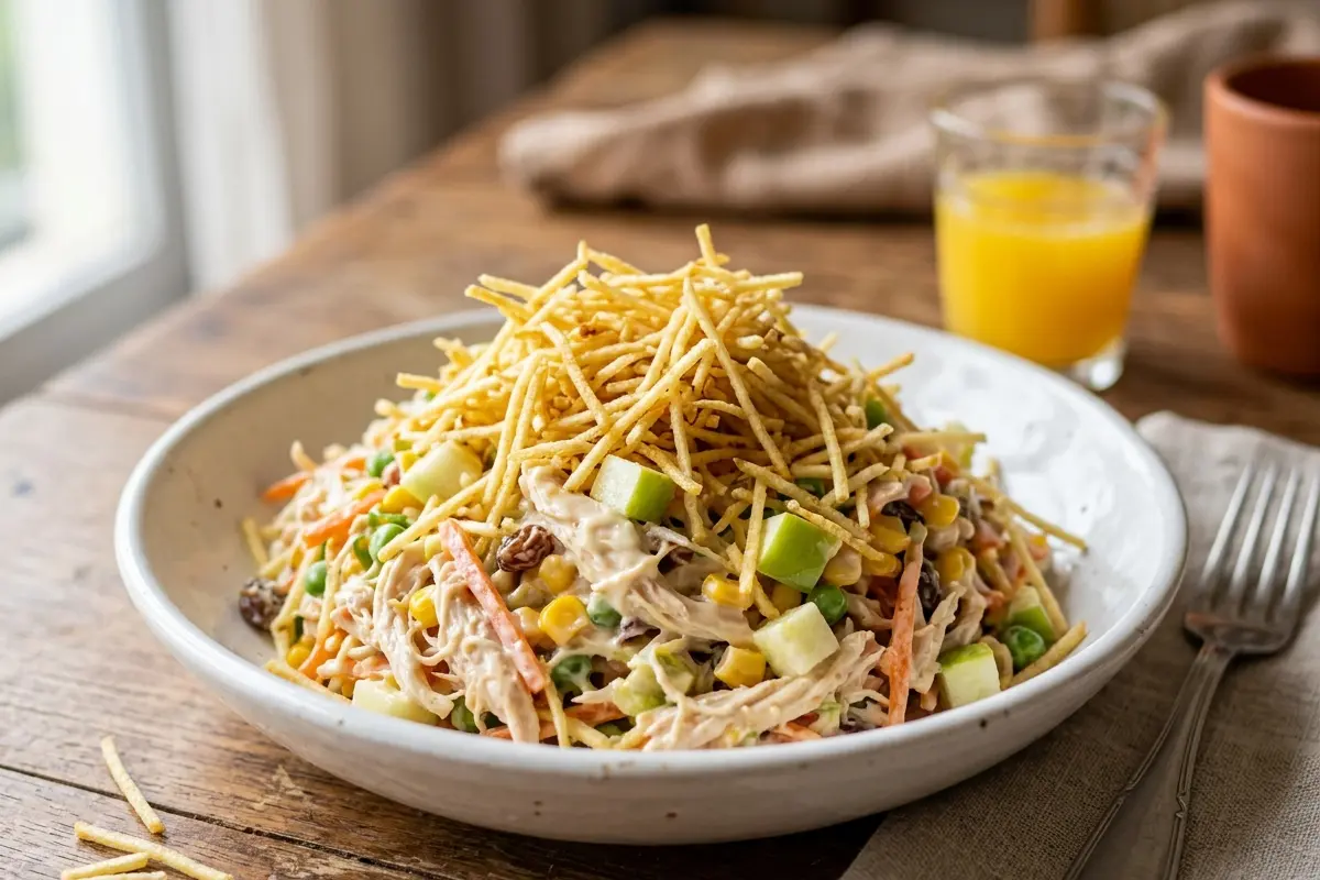 Salpicão de frango simples sem erro com iogurte para ficar leve e crocante Salpicão de frango simples sem erro com iogurte para ficar leve e crocante