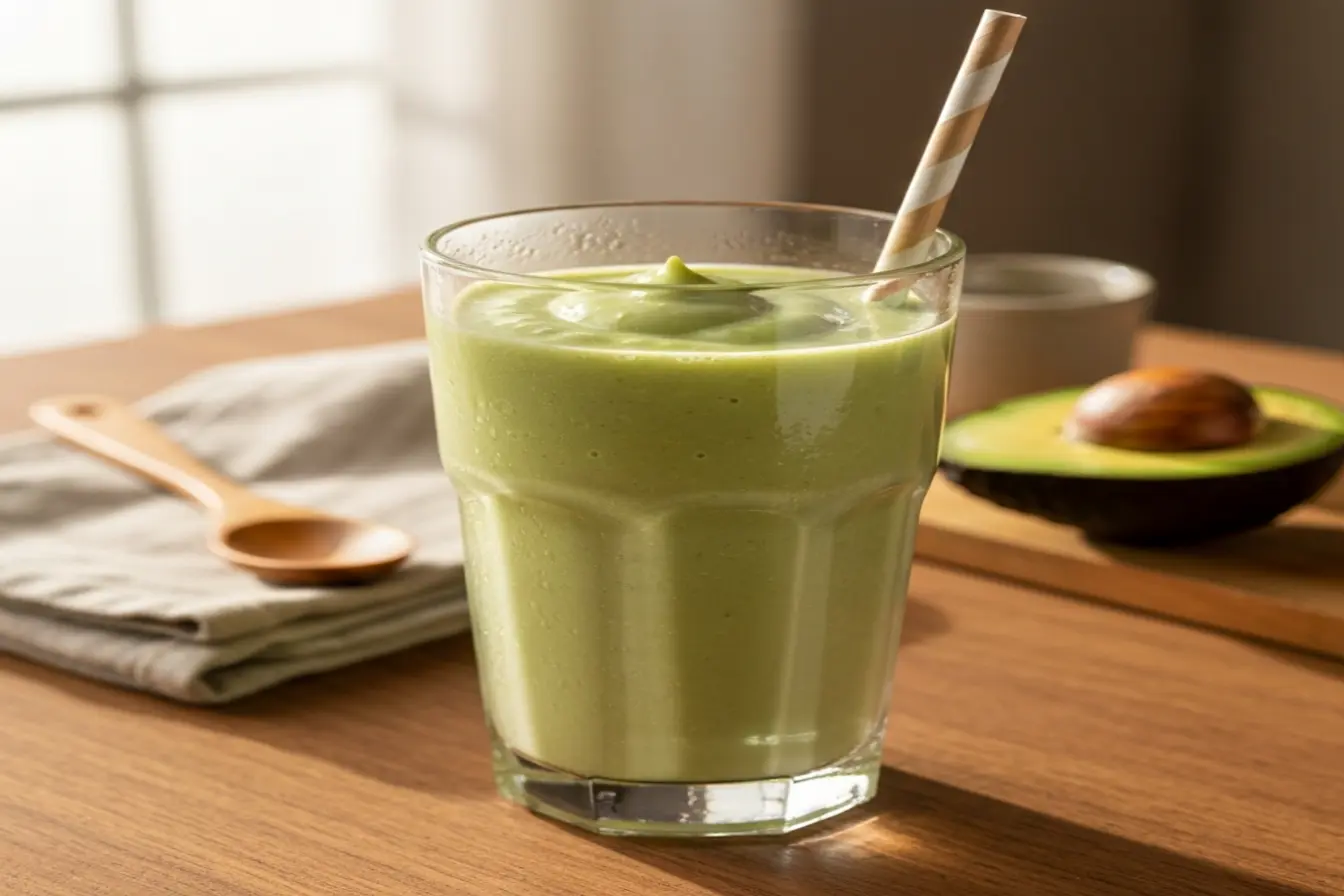 Vitamina de abacate cremosa: saciedade e energia para começar o dia Vitamina de abacate cremosa: saciedade e energia para começar o dia