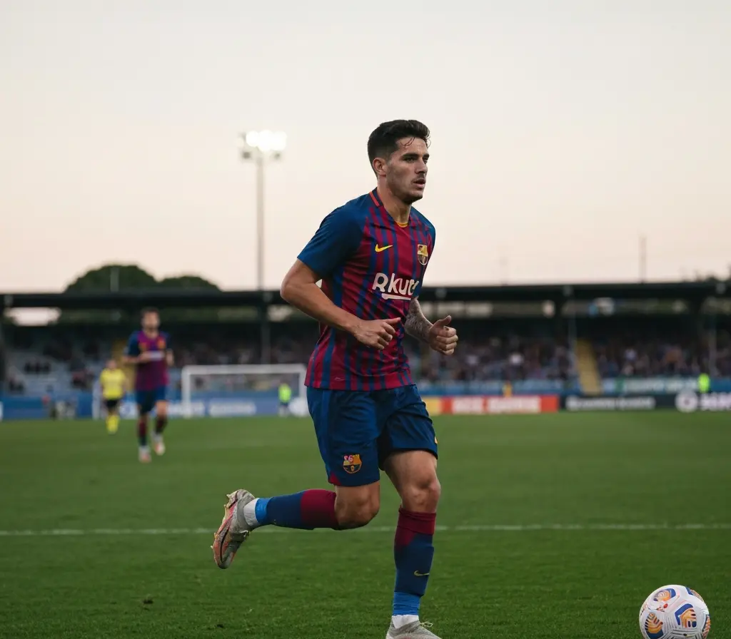 Bahia tem Claudio Echeverri na mira; chegada pode turbinar ataque na Série A Jogador de costas correndo em estádio com camisa azul e vermelho, torcida desfocada