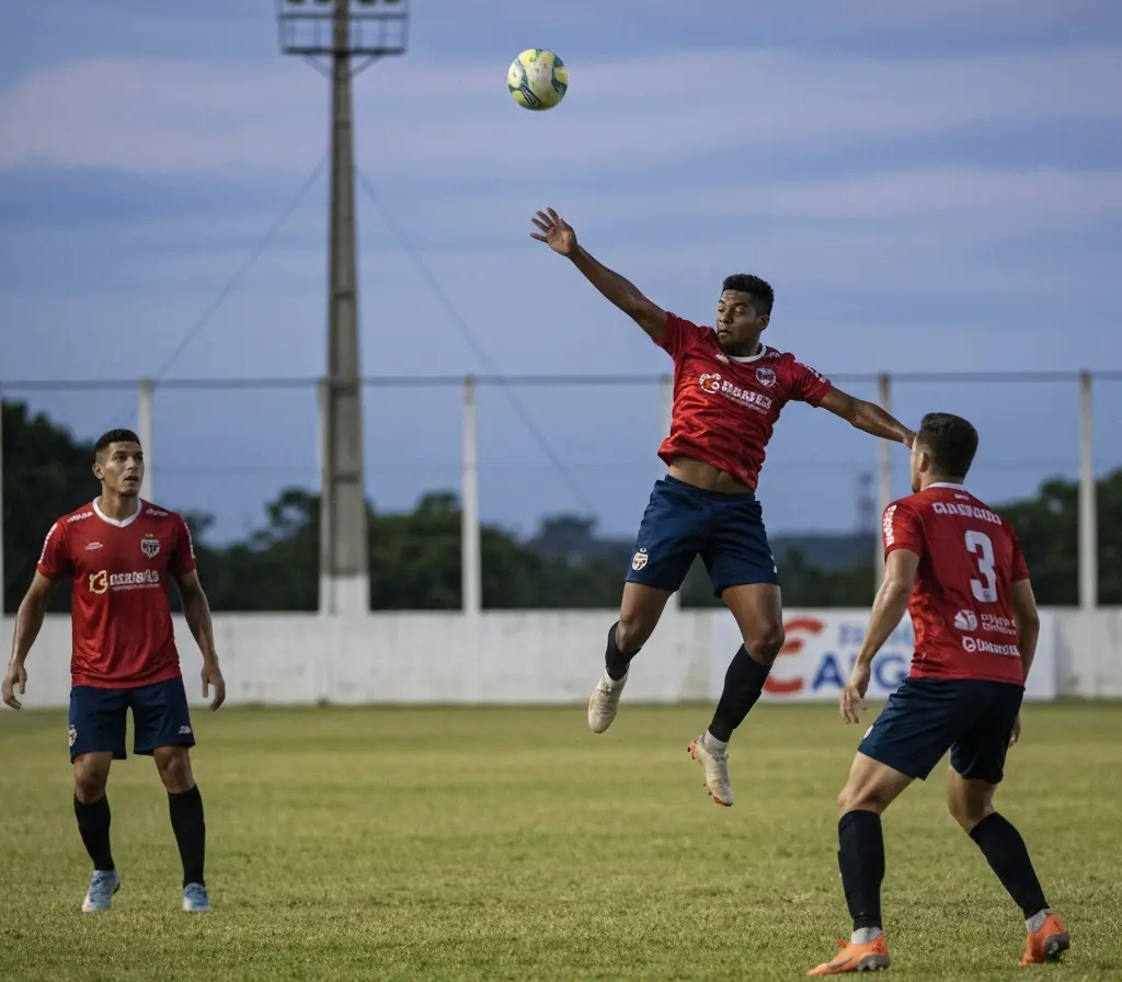 Bahia pega Itabirito em jogo único em Sete Lagoas pela vaga nas quartas Jogadores disputando a bola na área durante Bahia x Itabirito, arquibancadas e torcida desfocadas ao fundo