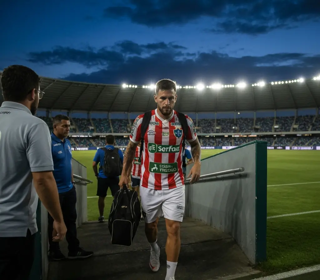 Bahia negocia zagueiro ex-Botafogo e busca solidez na defesa do Brasileirão Zagueiro visto de costas caminhando para o túnel do estádio, rosto não visível
