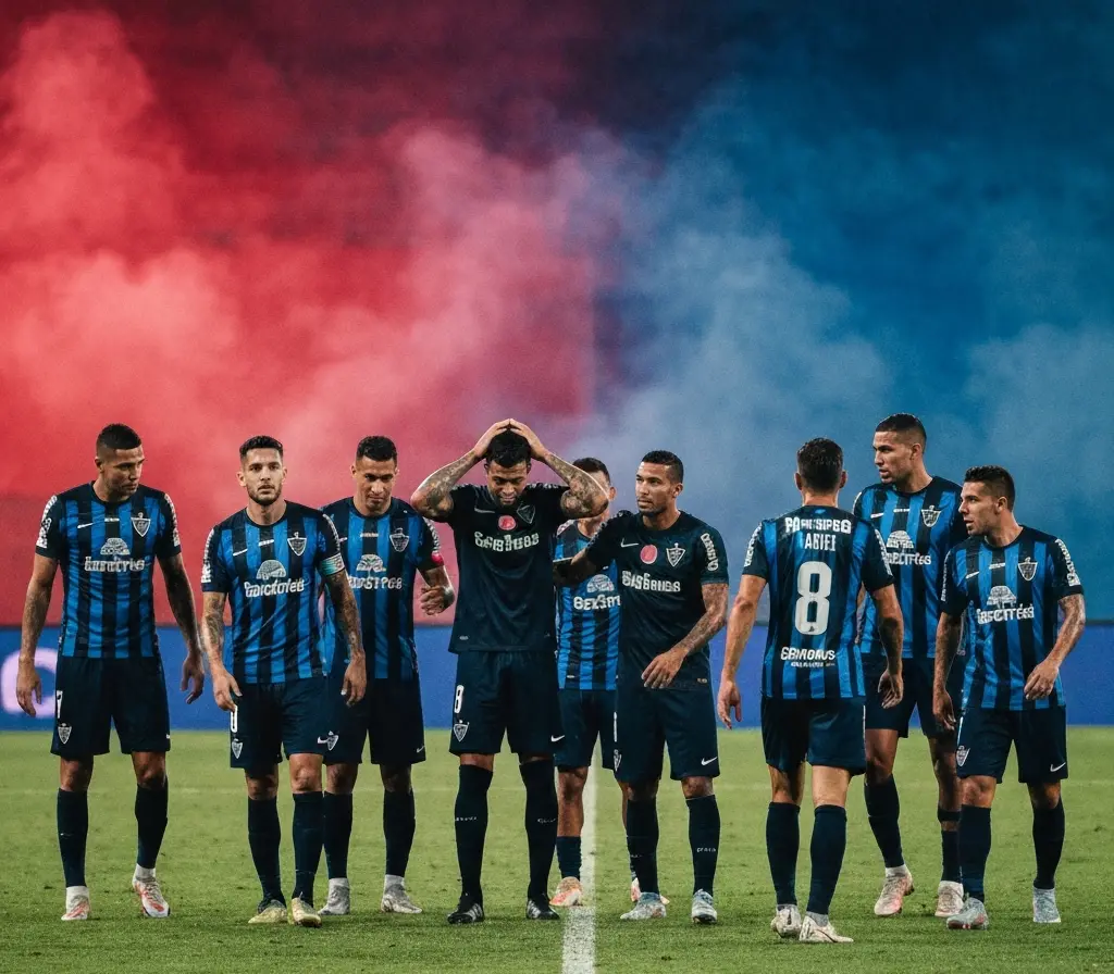 Bahia empata com o Vasco em Salvador e segue fora do G-8 Jogadores do Bahia de costas no centro do campo com torcida ao fundo
