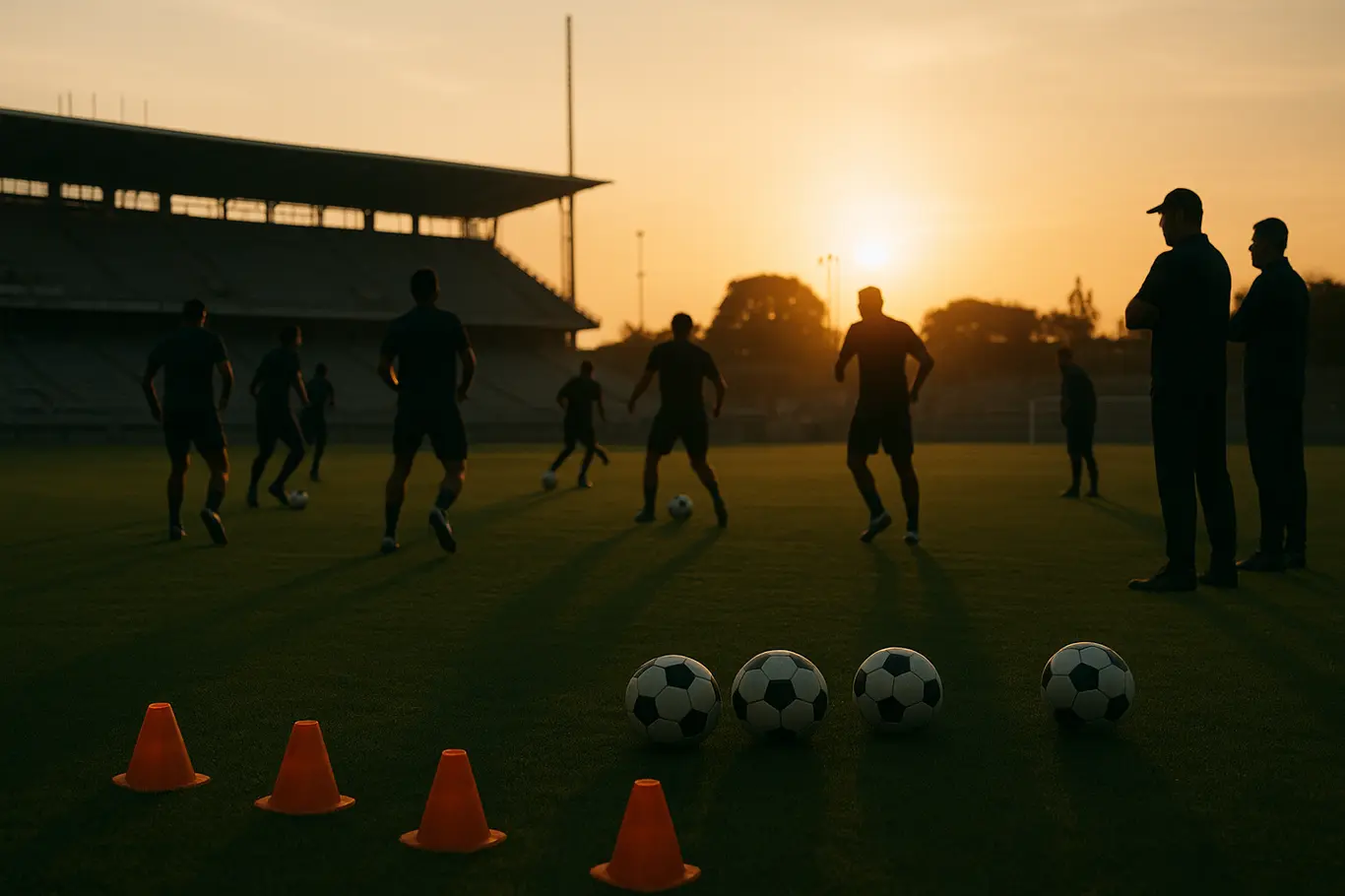 Grupo City prevê sucesso no Bahia e aposta em reforços para o brasileiro Treino no centro de treinamento com jogadores de costas e comissão técnica observando