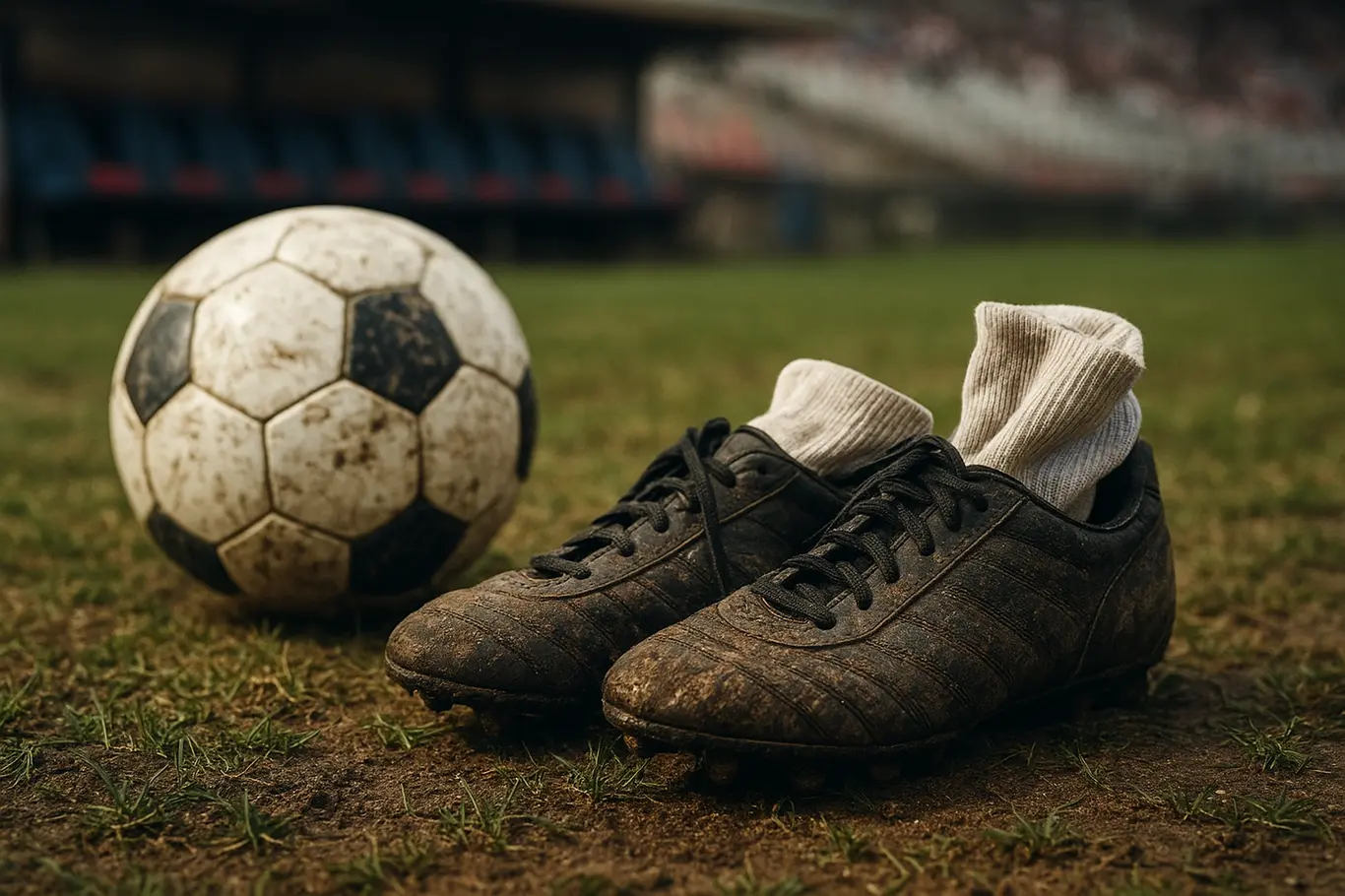 Roman tem atuações mistas e pode afetar briga do Bahia por classificação Close-up de chuteiras e bola ao lado do banco de reservas