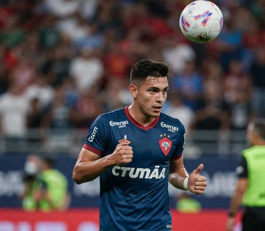 Roman tem atuações mistas e pode afetar briga do Bahia por classificação Roman de costas em campo, gesto de frustração, público desfocado