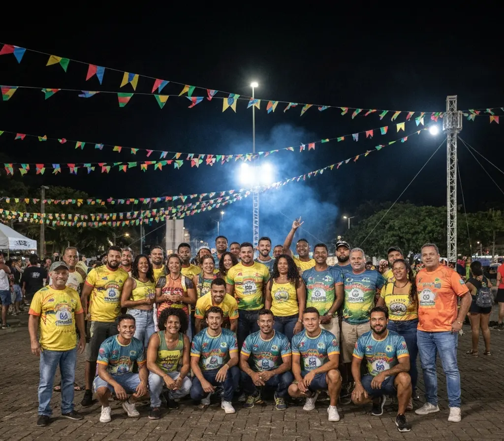 Brasil x Haiti: seis canais transmitem e torcida do Bahia se reúne Torcida do Bahia reunida diante de telão em praça pública à noite, vista de costas