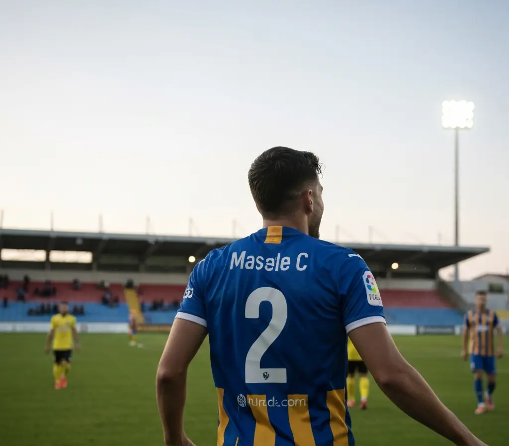 Vitinho tem primeira sequência na Série C e pode voltar ao Bahia valorizado Jogador comemorando de costas no campo, estádio desfocado ao fundo, rosto não visível.